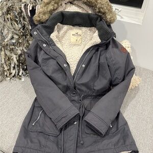 Hollister Women's Charcoal Utility Jacket